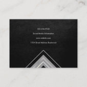 Exquisite Imitate Leder Geometric Visitenkarte (Rückseite)