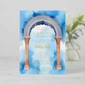 Exquisite Indian Architecture Arch Naming Ceremony Folieneinladung (Stehend vorne)