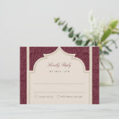 Exquisite Islamische Arch RSVP Karte für Hochzeite (Stehend Vorderseite)