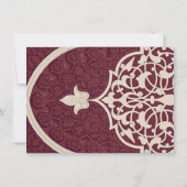 Exquisite Islamische Arch RSVP Karte für Hochzeite (Rückseite)