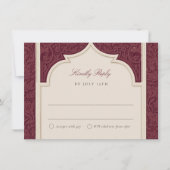Exquisite Islamische Arch RSVP Karte für Hochzeite (Vorderseite)