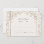 Exquisite Islamische Arch RSVP Karte für Hochzeite (Vorderseite)