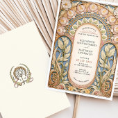 Exquisite Jugendstil-Hochzeit Einladung