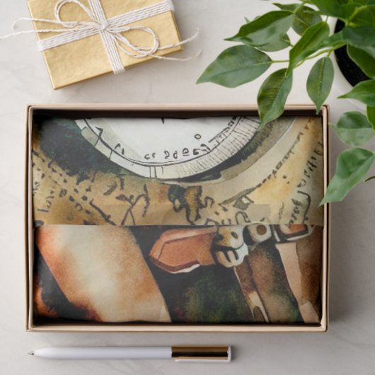 "Exquisite Kartographie: Adventure Awaits" Seidenpapier (Geschenk)