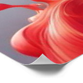 Exquisite Kunst - dynamische Farbwellen Poster (Ecke)