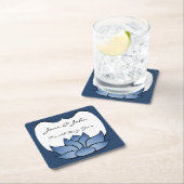 Exquisite Lotus in Blue Paper Untersetzer (Vor Ort)