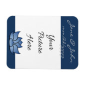 Exquisite Lotus in Blue Rett-the-Date Magnet (Horizontal)