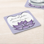 Exquisite Lotus in Lila Paper Untersetzer (angewinkelt)