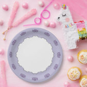 Exquisite Lotus in Lila Papierplatte Pappteller (Party)