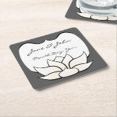 Exquisite Lotus in Pewter und Weißbuch Untersetzer (angewinkelt)