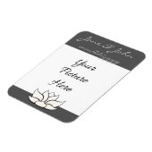 Exquisite Lotus in Pewter und White Magnet (Linke Seite)