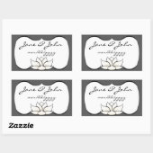 Exquisite Lotus in Pewter und White Sticker (Blatt)