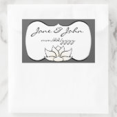 Exquisite Lotus in Pewter und White Sticker (Tasche)