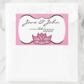 Exquisite Lotus in rosa Aufkleber (Tasche)