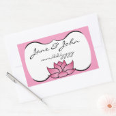 Exquisite Lotus in rosa Aufkleber (Umschlag)