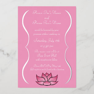 Exquisite Lotus in Rosa Folieneinladung