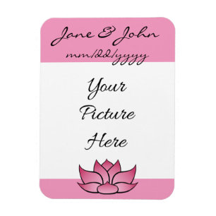 Exquisite Lotus in rosa Rett-the-Date-Magnet Magnet