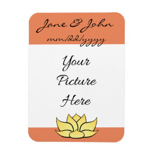 Exquisite Lotus in Sun Kissed Save-the-Date-Magnet Magnet