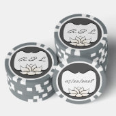 Exquisite Lotus in Weiß Pokerchips (Stapel)