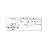 Exquisite Lotus Wooden Address Briefmarke Gummistempel (Prägung)