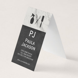 Exquisite Lux Texture Monogram und Marmortrim Visitenkarten