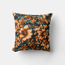 Exquisite luxuriöse Golden Blume, Blätter auf Blue