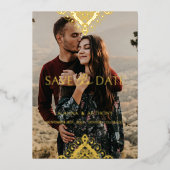 Exquisite Luxury Ornamental Baroque Decorative  Folieneinladung (Vorderseite)