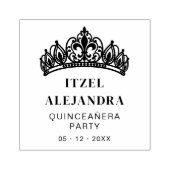 Exquisite Lys Flower Tiara Quinceañera Party  Gummistempel (Prägung)