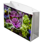 Exquisite Magie der Blüten #1 Große Geschenktüte (Rückseite Schrägansicht)