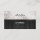 Exquisite Marmorholztrimmung | Barber Visitenkarte (Rückseite)