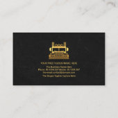 Exquisite Marmortextur Gold Linien, LKW  Visitenkarte (Rückseite)