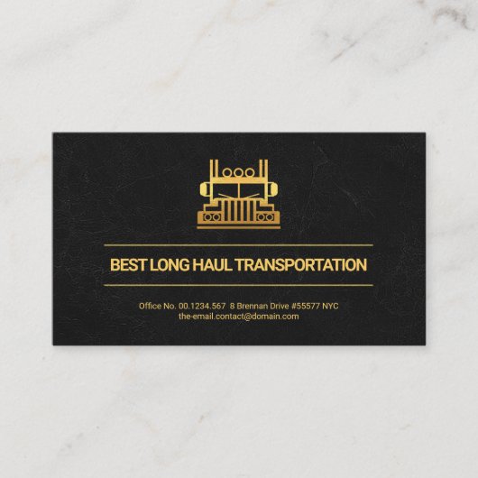 Exquisite Marmortextur Gold Linien, LKW  Visitenkarte (Vorderseite)