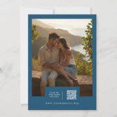 Exquisite Mediterranean Tiles Floral Lemons Photo Save The Date (Rückseite)