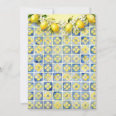 Exquisite Mediterranean Tiles Floral & Lemons  Save The Date (Rückseite)