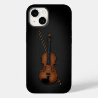 Exquisite Miniatur Violine & Bow Trompe L'oeil