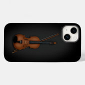 Exquisite Miniatur Violine & Bow Trompe L'oeil Case-Mate iPhone Hülle (Rückseite (Horizontal))
