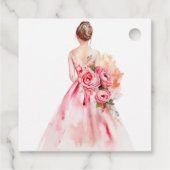 Exquisite Minimale Hochzeit Brautparty Geschenkanhänger (Rückseite)