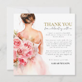 Exquisite Minimale Hochzeit Brautparty Vielen Dank (Vorderseite)