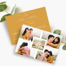 Exquisite Minimalist Custom 5-Photo Wedding Save The Date