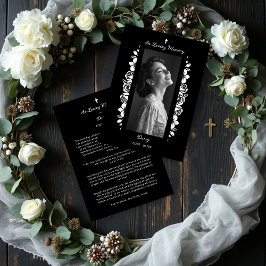 Exquisite Minimalist Floral Black & White Floral