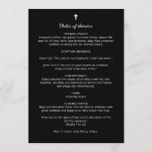 Exquisite Minimalist Floral Black & White Floral Programm (Rückseite)