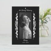 Exquisite Minimalist Floral Black & White Floral Programm (Stehend Vorderseite)