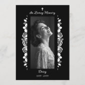 Exquisite Minimalist Floral Black & White Floral Programm (Vorderseite)