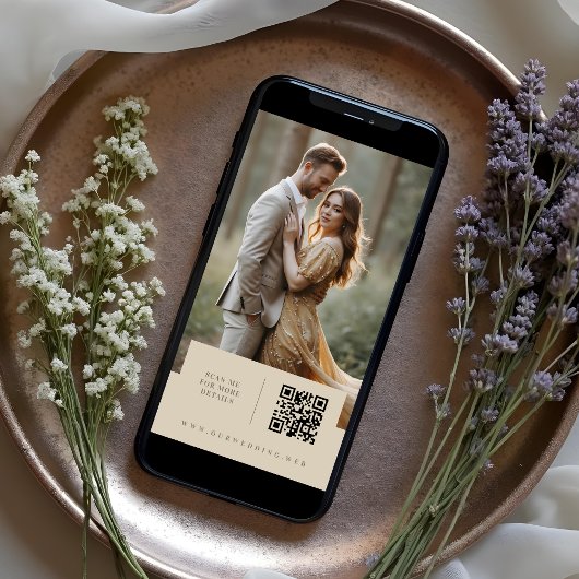 Exquisite Minimalist Wedding Botanical Monogram Einladung