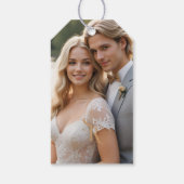 Exquisite Minimalistische Goldene Hochzeiten Geschenkanhänger (Rückseite)