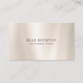 Exquisite Minimalistische Pearl Gloss Business Car Visitenkarte (Vorderseite)