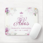 Exquisite Mis XV Años Spanish Floral Orchid Posies Mousepad (Mit Mouse)