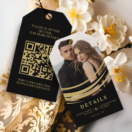 Exquisite Modern Golden Abstract Geometric Shape Geschenkanhänger