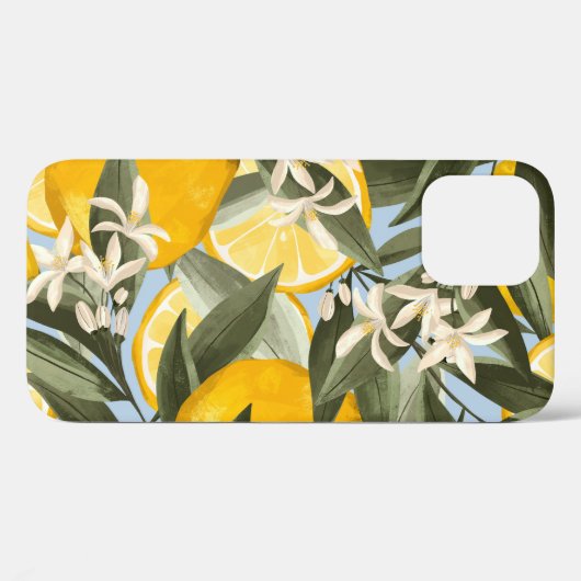 Exquisite Muster mit gelben Bergamottenfrüchten, r Case-Mate iPhone Hülle (Rückseite (Horizontal))