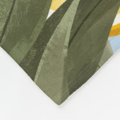 Exquisite Muster mit gelben Bergamottenfrüchten, r Fleecedecke (Ecke)